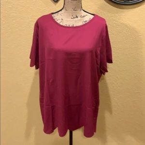 Tickled Teal short sleeve, burgundy/maroon top, XL, EUC | offer in description